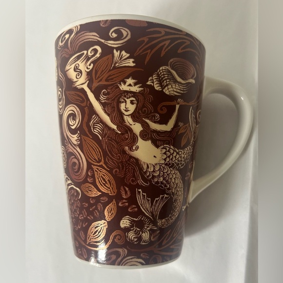 Starbucks Coffee Mug 35th Anniversary Mermaid Split Tail Copper Brown 2006 13 oz - Picture 3 of 10